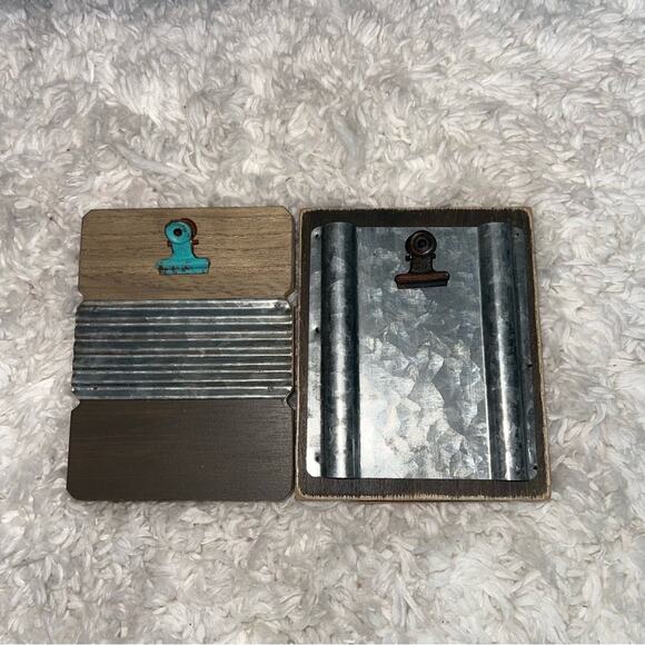 Galvanized Metal Clip Photo Picture Frames - Picture 1 of 6